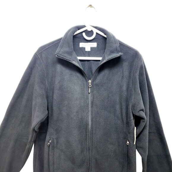 Essentials Size XS Black Full-Zip Fleece Jacket With Pockets Women - Picture 9 of 9